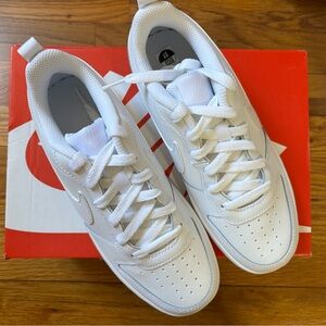 New in Box Nike Court Borough Low White Sneakers